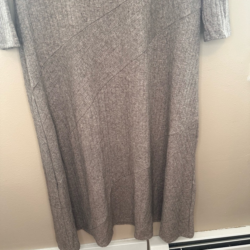 Soft Surroundings Tan/Cream Knit Long Sleeve Dress Size Large - Picture 2 of 9